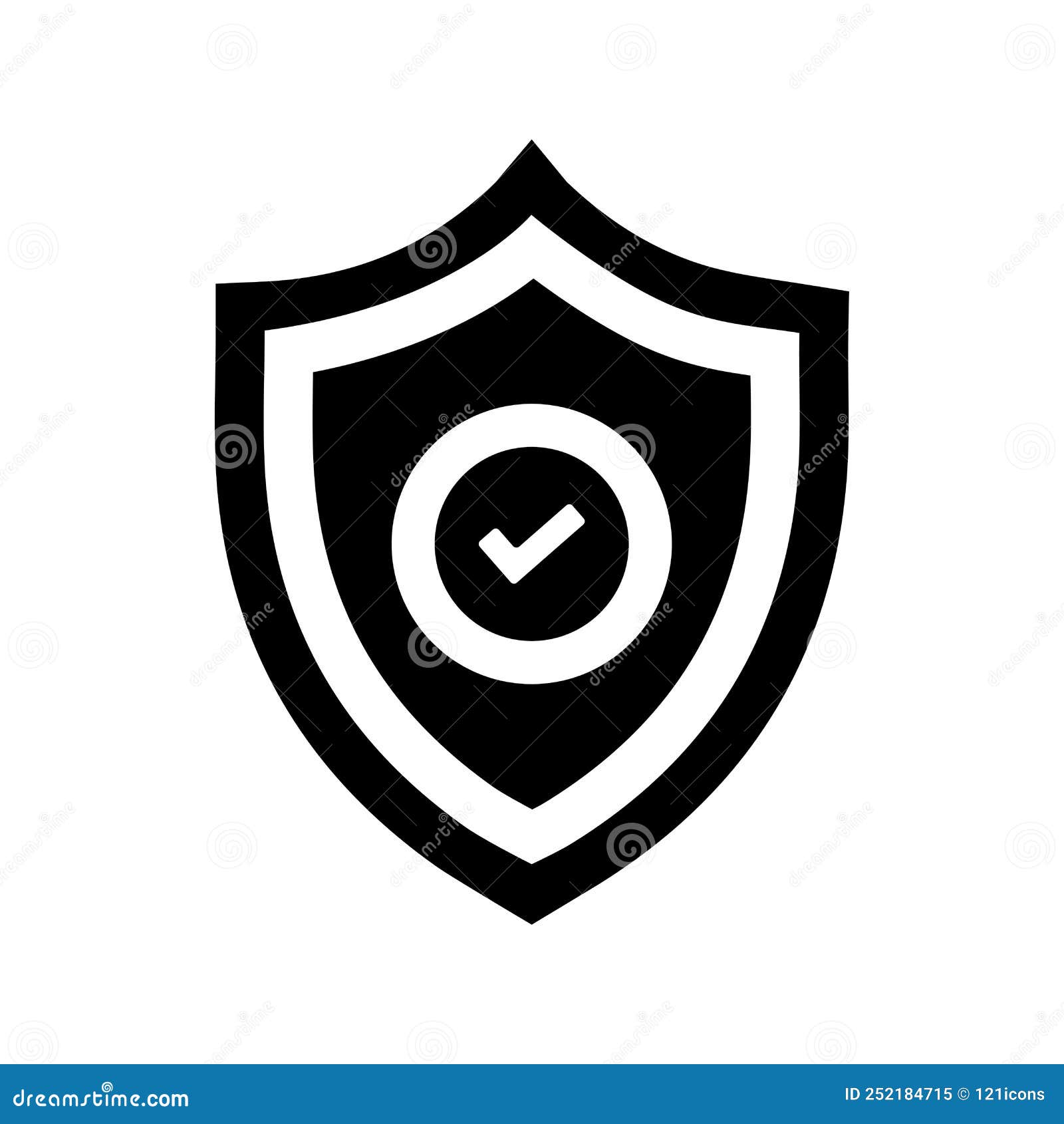 Brand Protection Icon. Black Vector Graphics Stock Vector