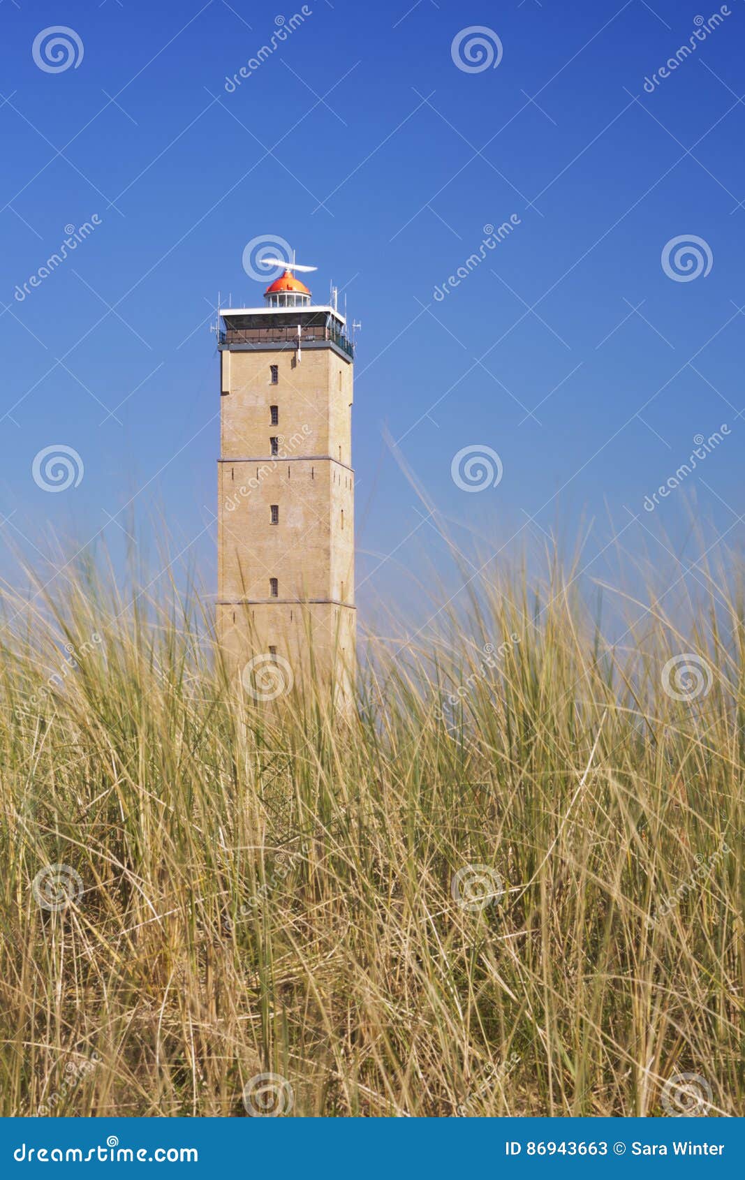 brandaris lighthouse on terschelling island, the netherlands