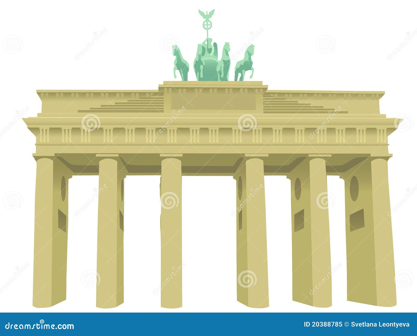 Brandenburger Tor Vektor Abbildung Illustration Von Abbildung 3785