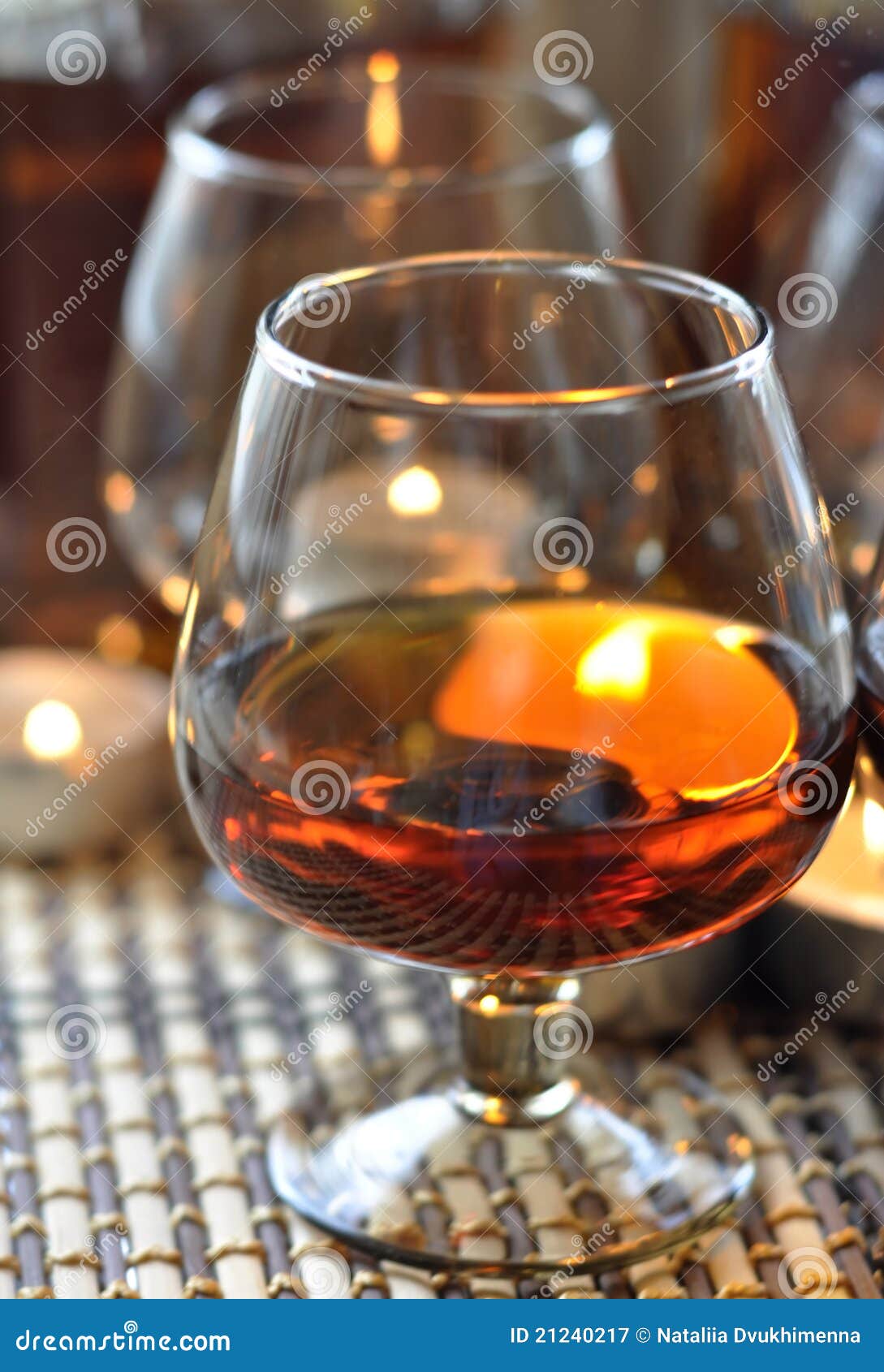 Brandy and candles stock image. Image of glassware, drink 21240217