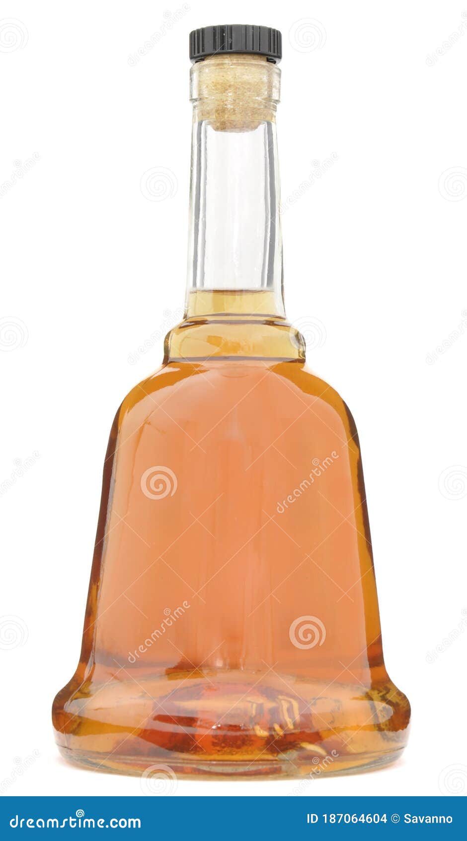 Brandy in glass bottle stock photo. Image of isolated 187064604