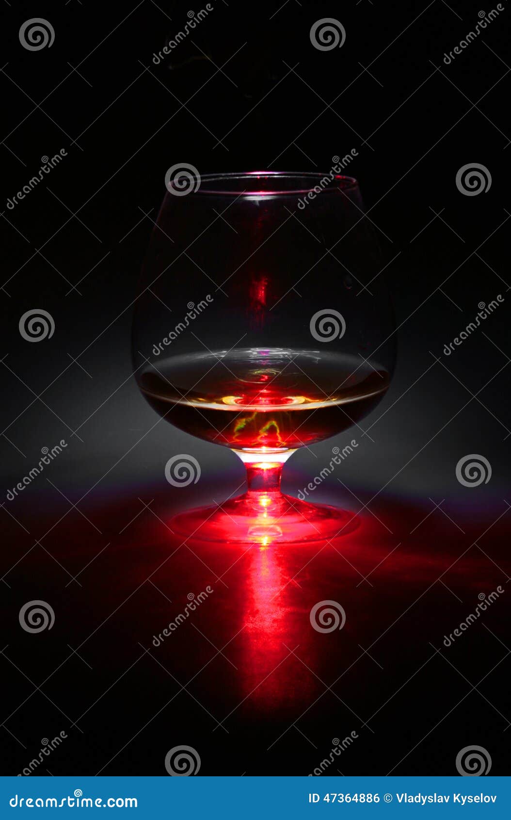 Brandy Glass with Red Light Stock Photo Image of copy, ceramic 47364886