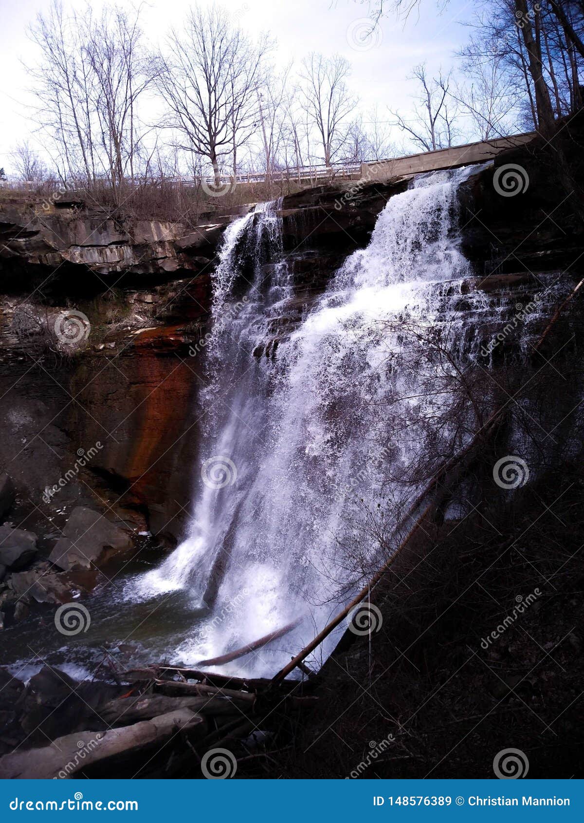 Brandywine Falls in Peninsula Ohio Stock Image Image of nature, ohio