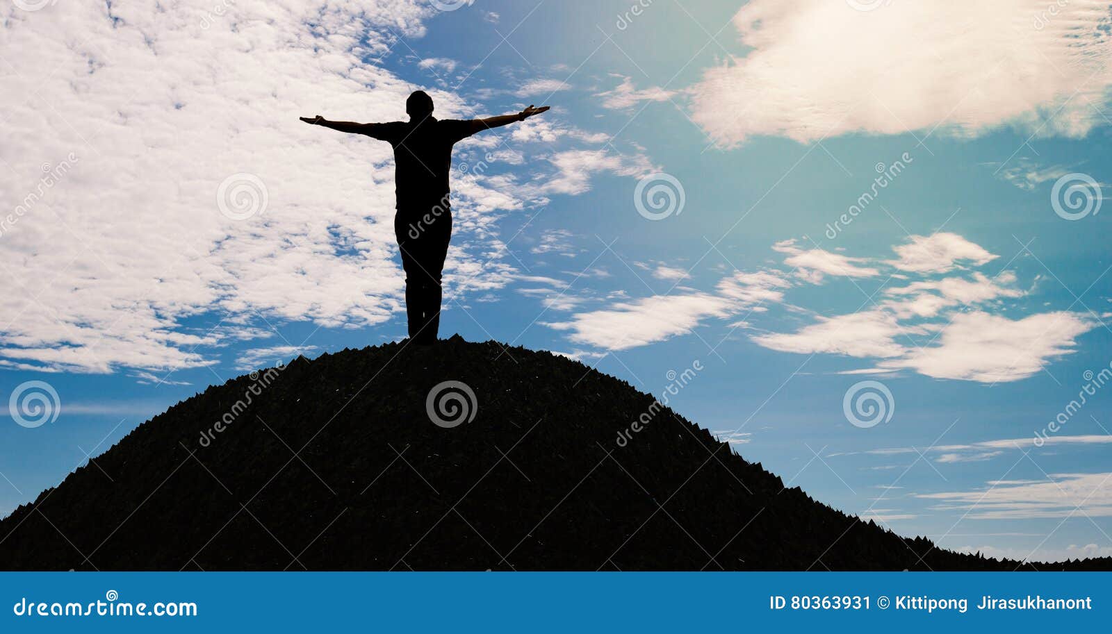 Bras Ouverts D'homme De Silhouette Image stock Image du silhouette