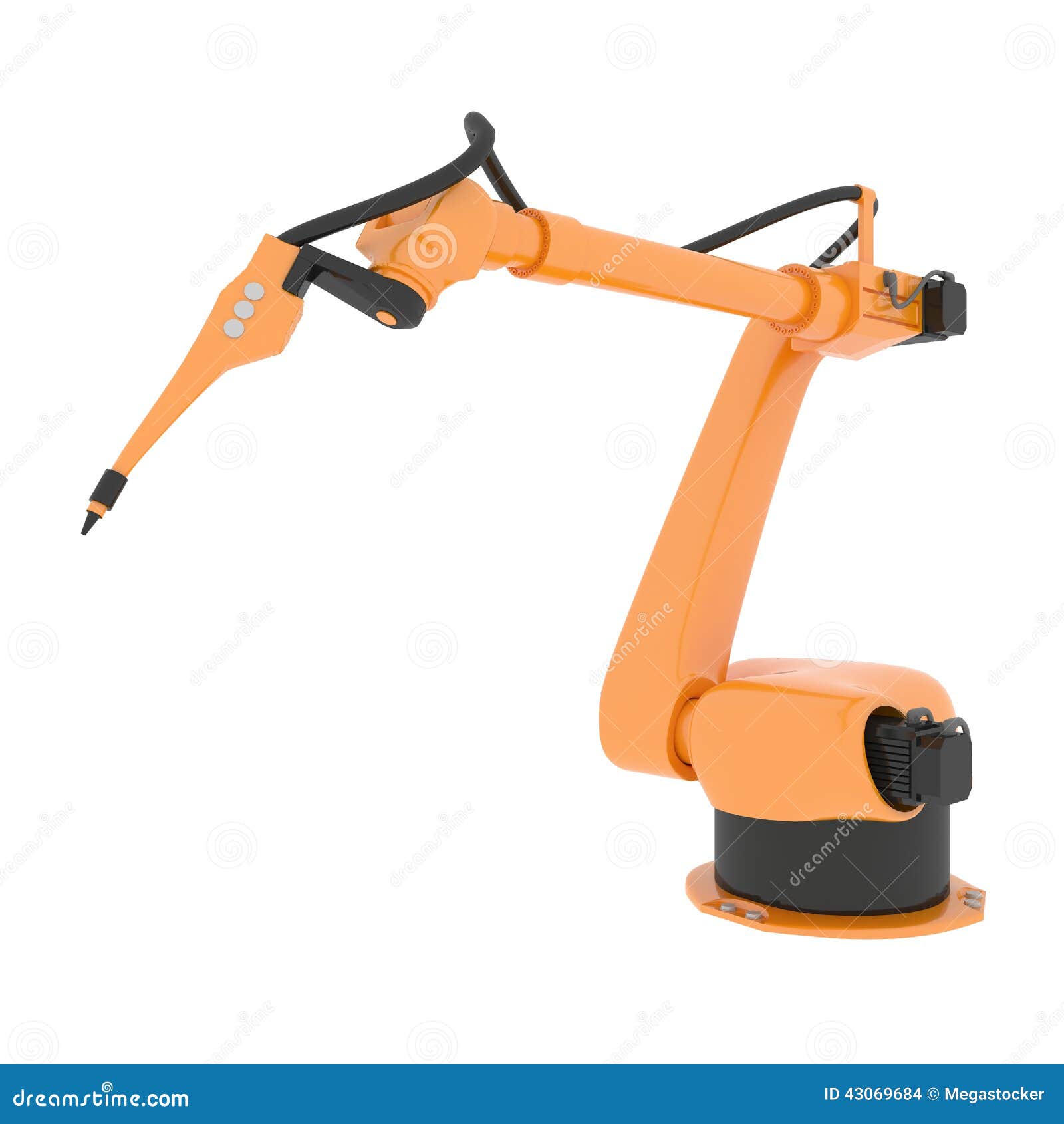 Bras robotique industriel illustration stock. Illustration du usine