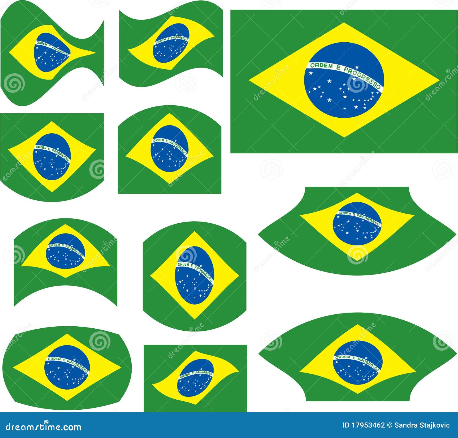 brasil flag set