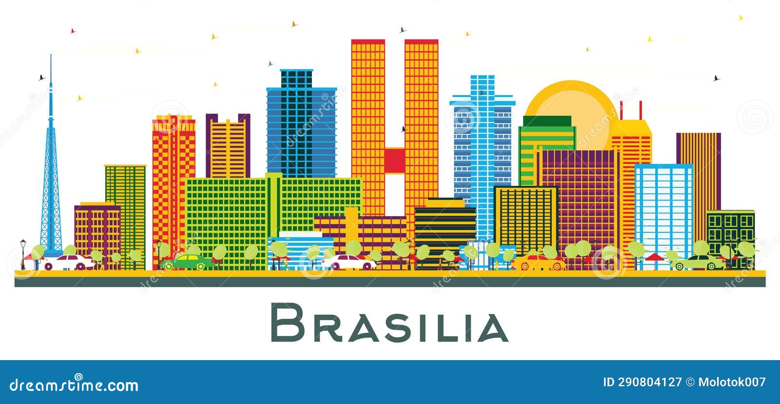 Brasilia Brazil City Skyline Vector Silhouette CartoonDealer brasilia-brazil-city-skyline-vector-silhouette-cartoondealer