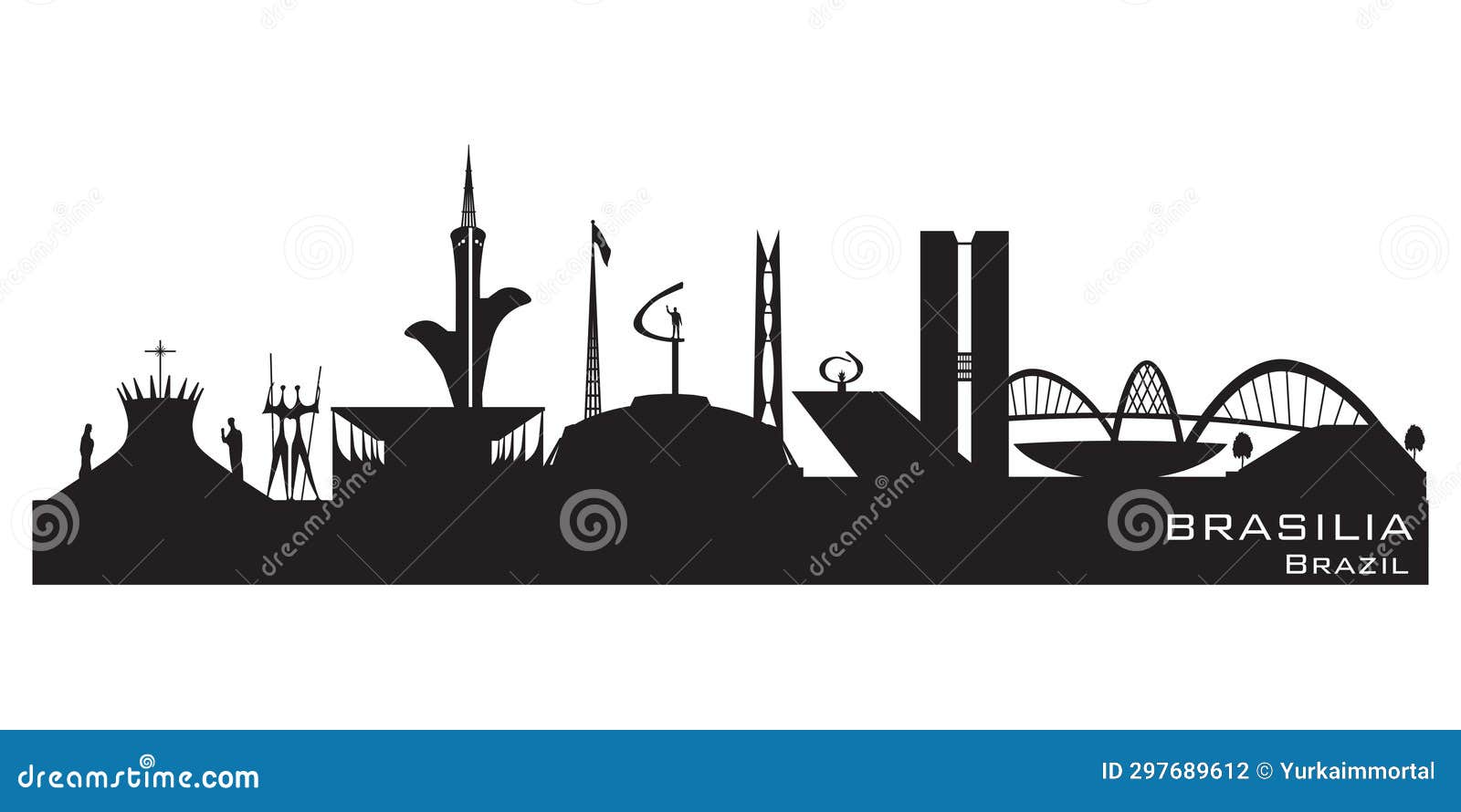 Brasilia Brazil City Skyline Vector Silhouette CartoonDealer brasilia-brazil-city-skyline-vector-silhouette-cartoondealer
