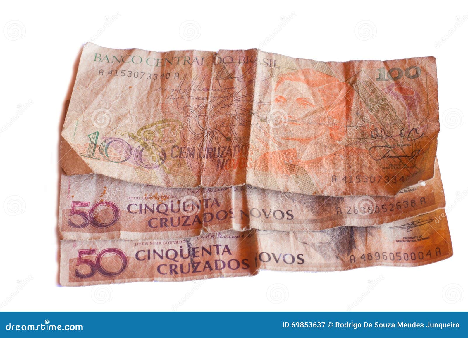 50 brasilian cruzados novos bank note.