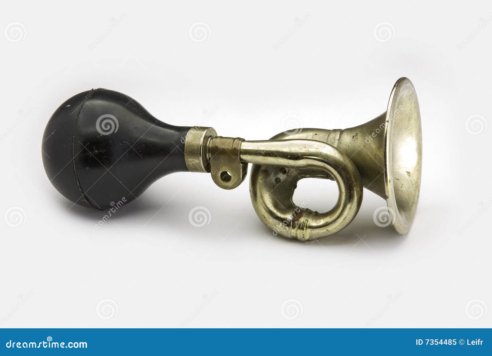 Big Soft Rubber Bulb & Brass Ring Air Horn Antique Brass Clown Horns 