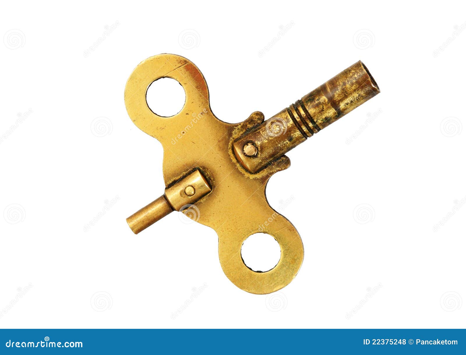 Brass Clock Key stock photo. Image of white, vintage 22375248