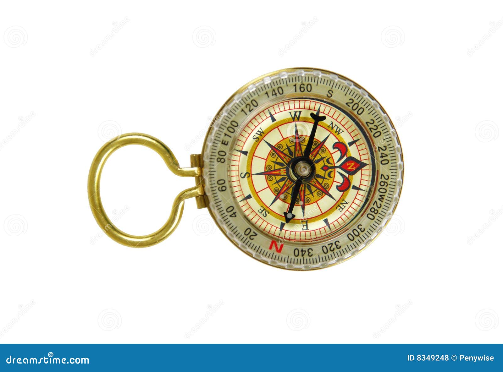 Brass Compass stock photo. Image of brass, hunting, needle 8349248