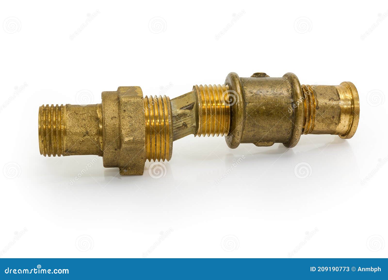 Brass Eccentric Connector Connected with Other Plumbing Components