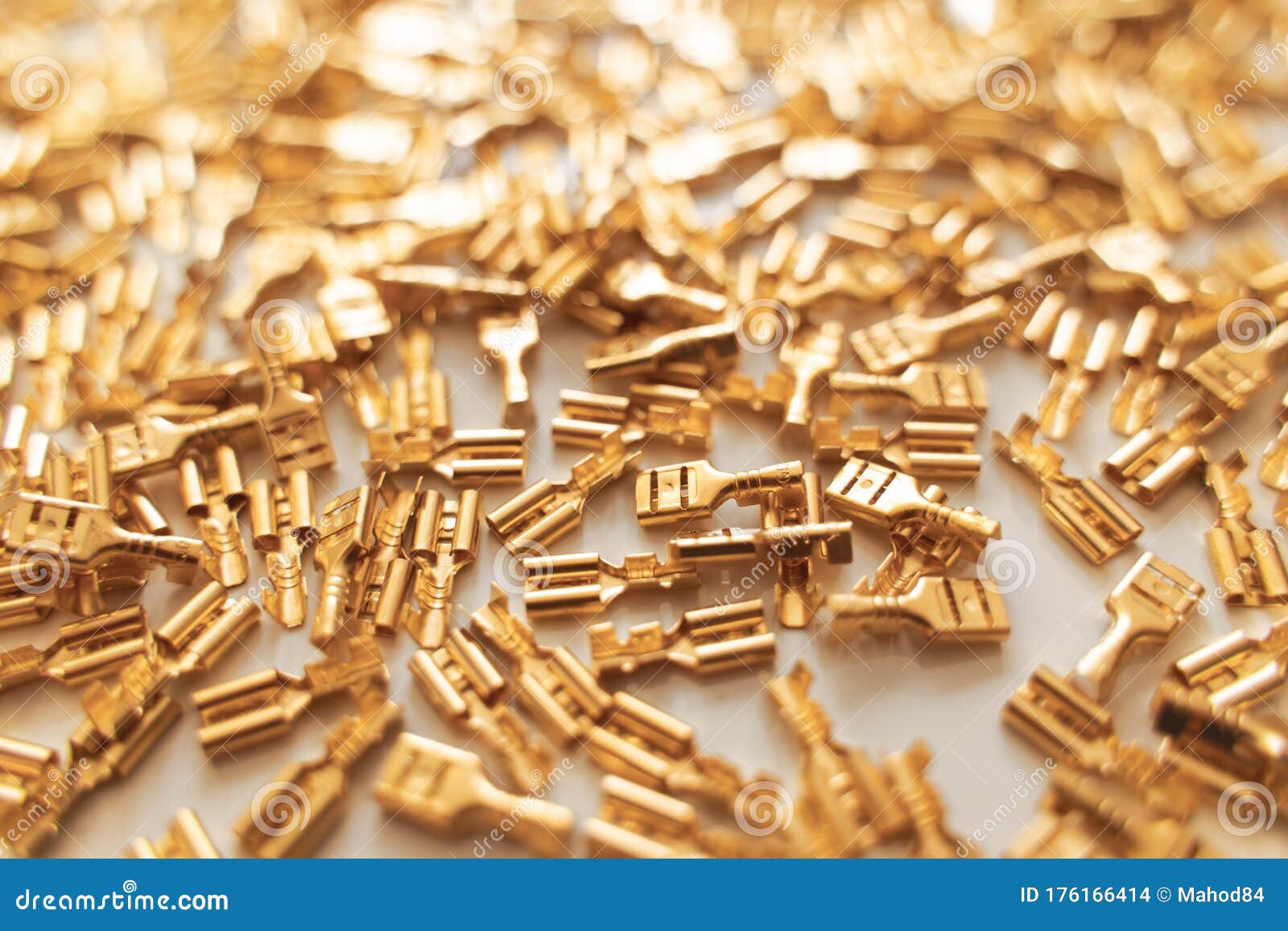 Brass Electrical Wire Connector. Mockup Stock Photo Image of metal