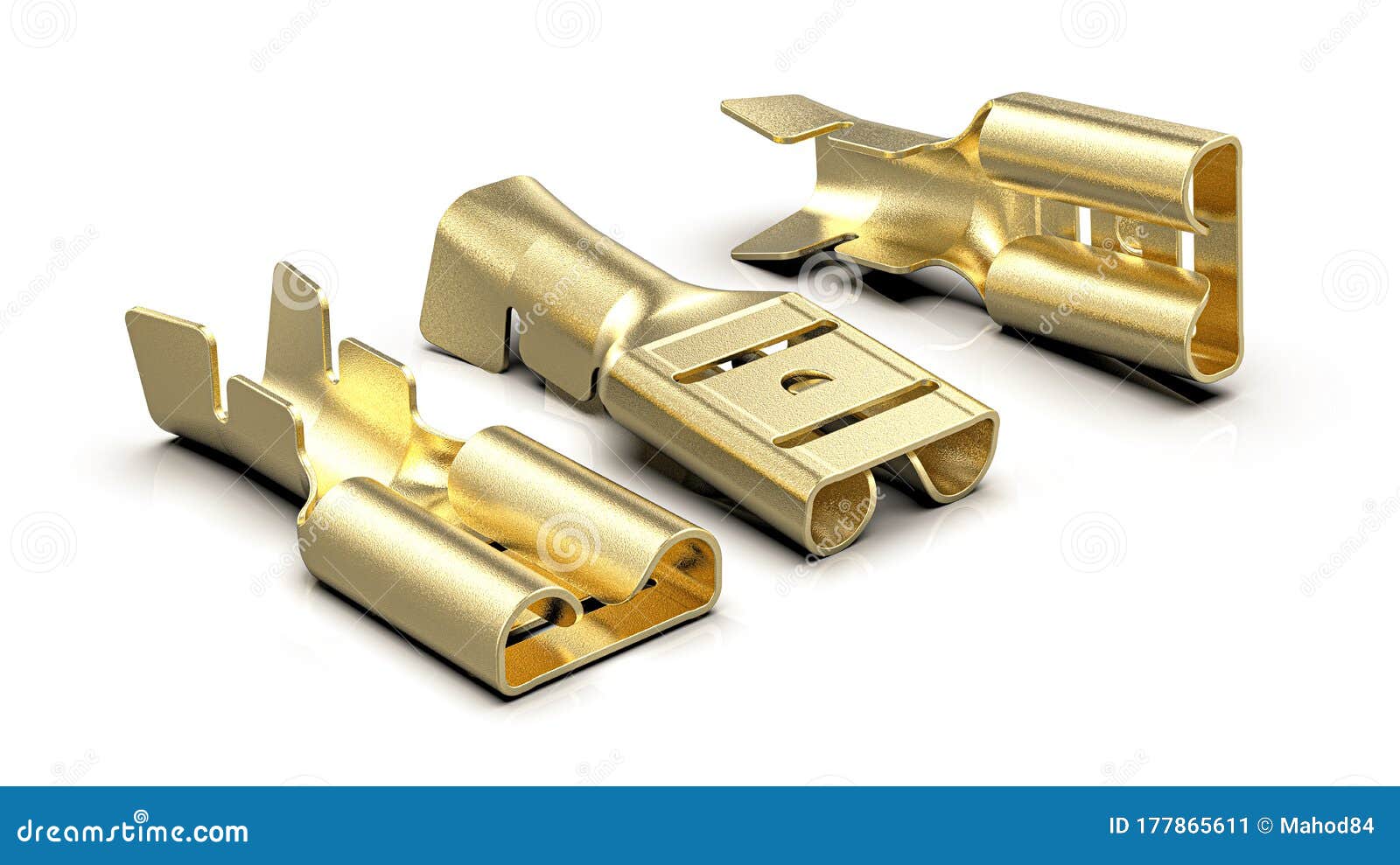 Brass Electrical Wire Connector. Template, Mockup. Stock Image Image