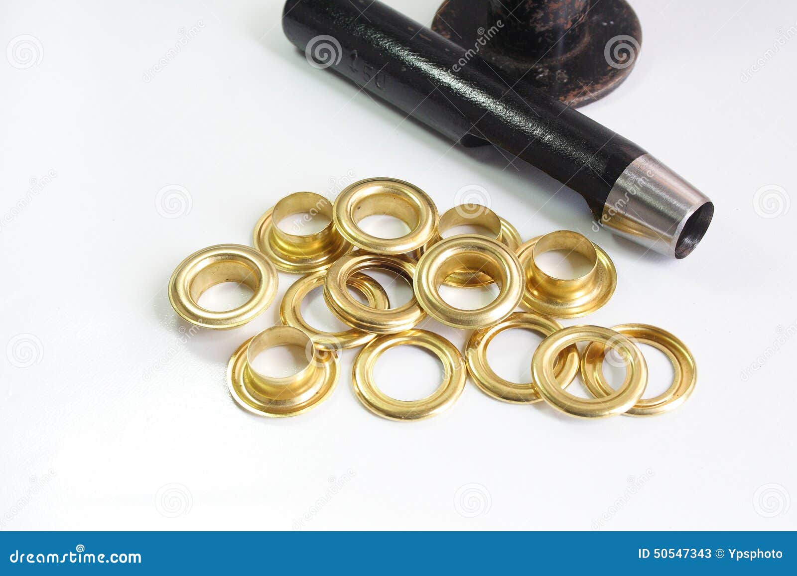 Brass Eyelets and Eyelet Tool Stock Image Image of material, round 50547343