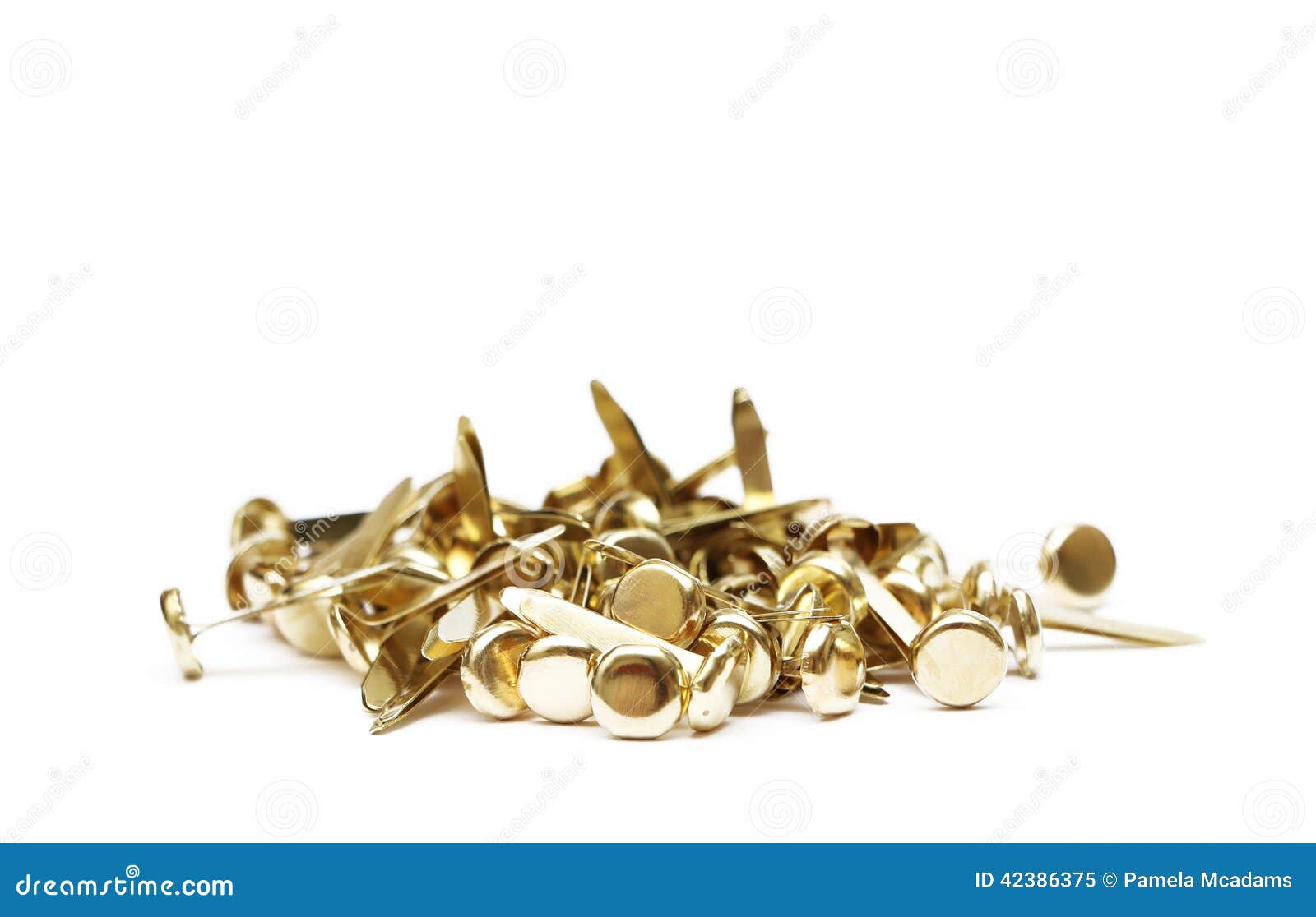 Brass Fastener stock image. Image of pile, assortment 42386375