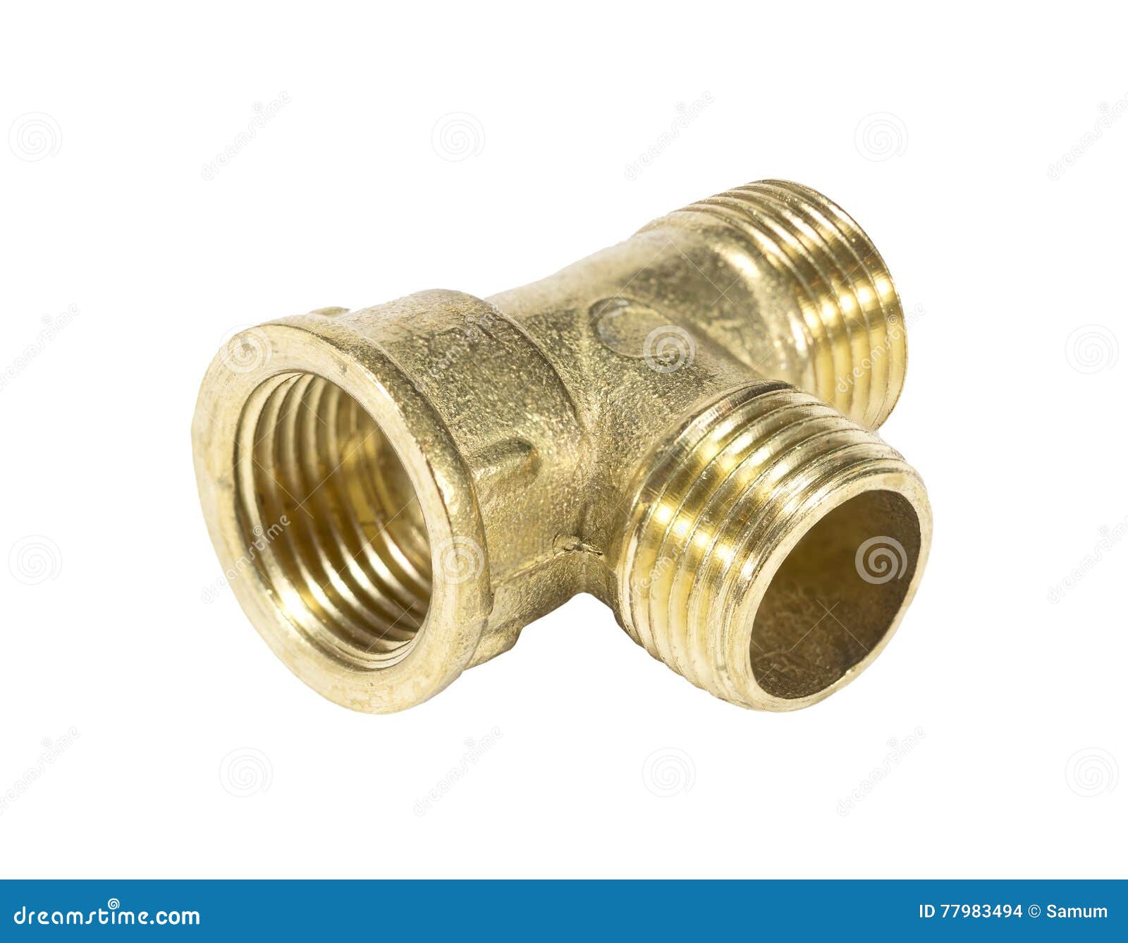Brass fitting for plumbing stock photo. Image of industrial 77983494