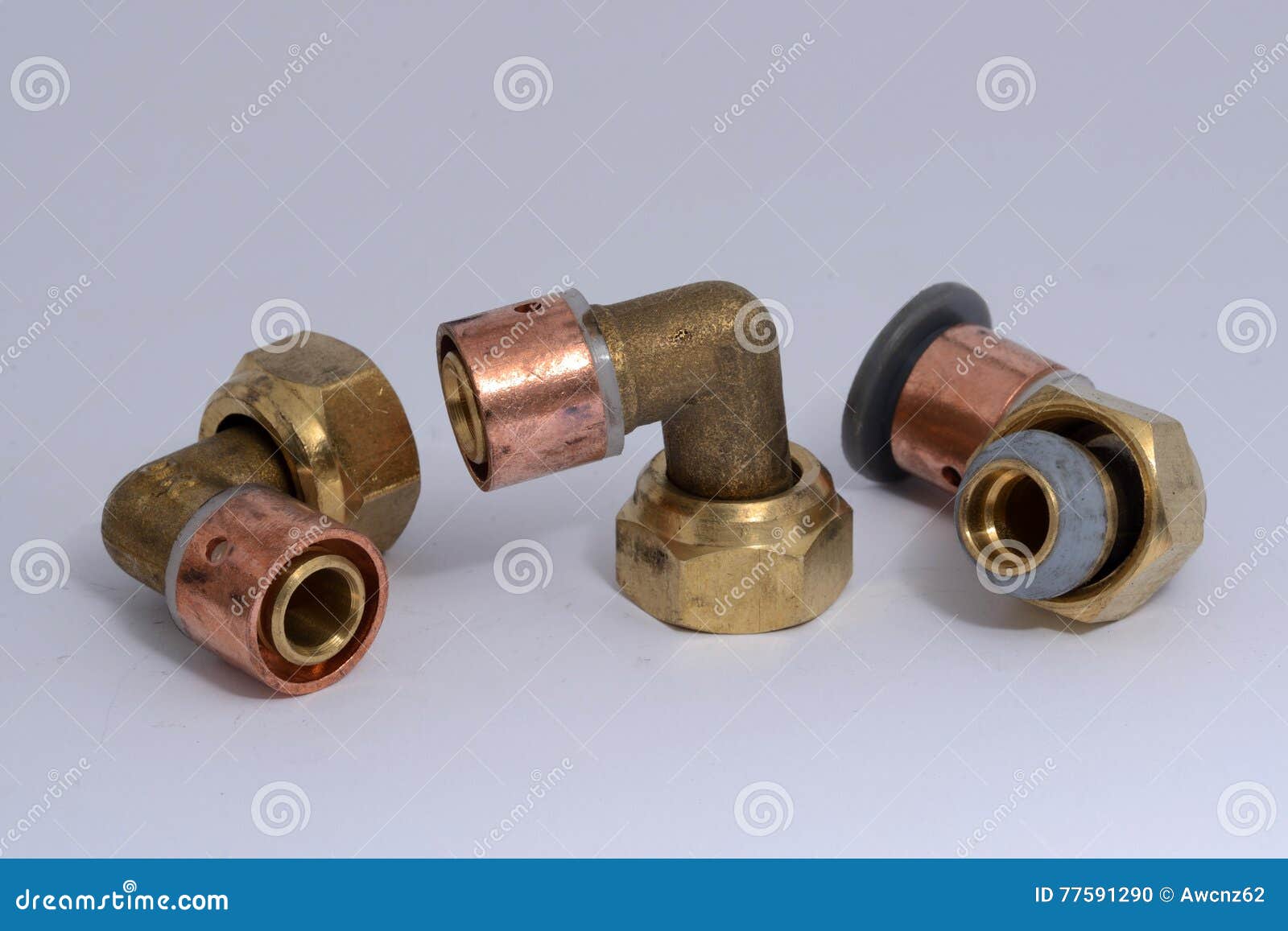 Brass fittings stock photo. Image of brass, water, copper 77591290