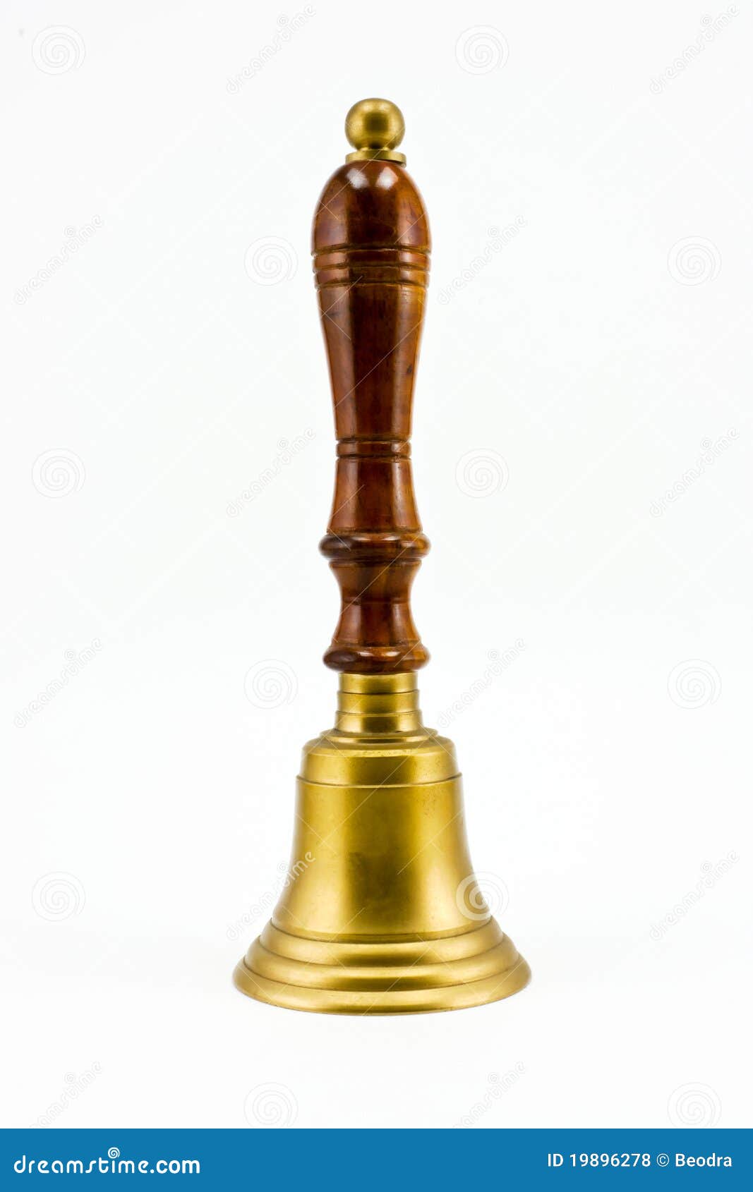 Brass Handbell with Wooden Handle Stock Photo Image of antique