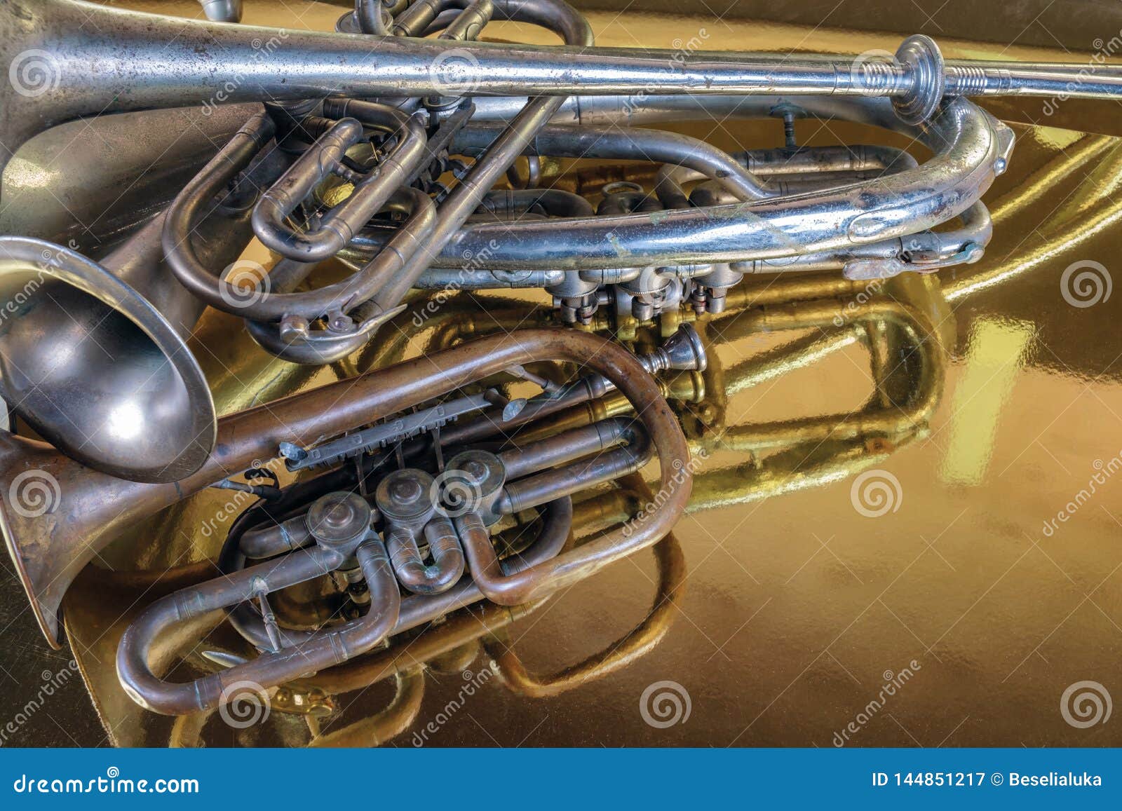 Brass instruments stock image. Image of orchestra, band 144851217