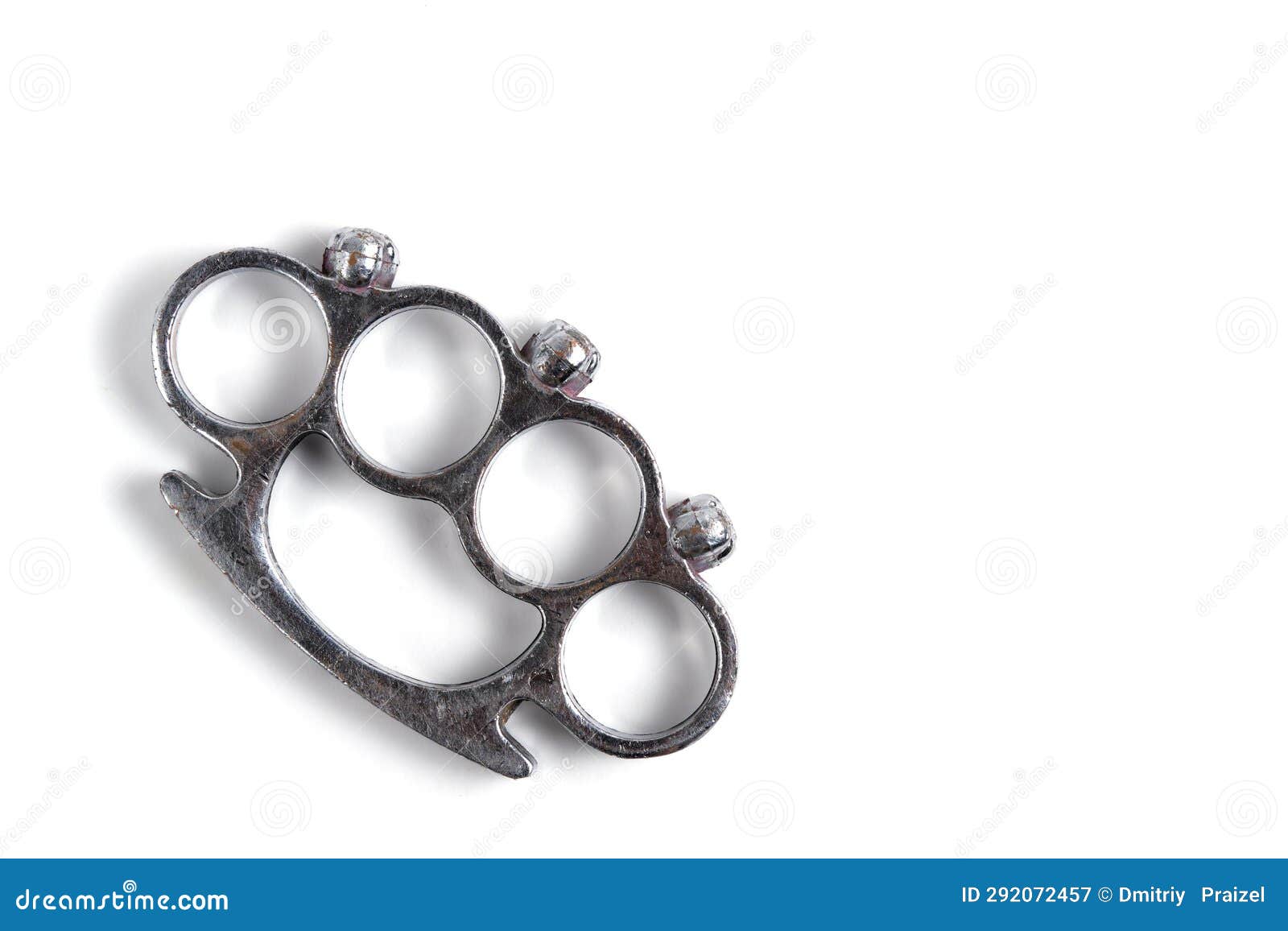 Brass Knuckles Cold Steel, White Background Isolate. Stock Image