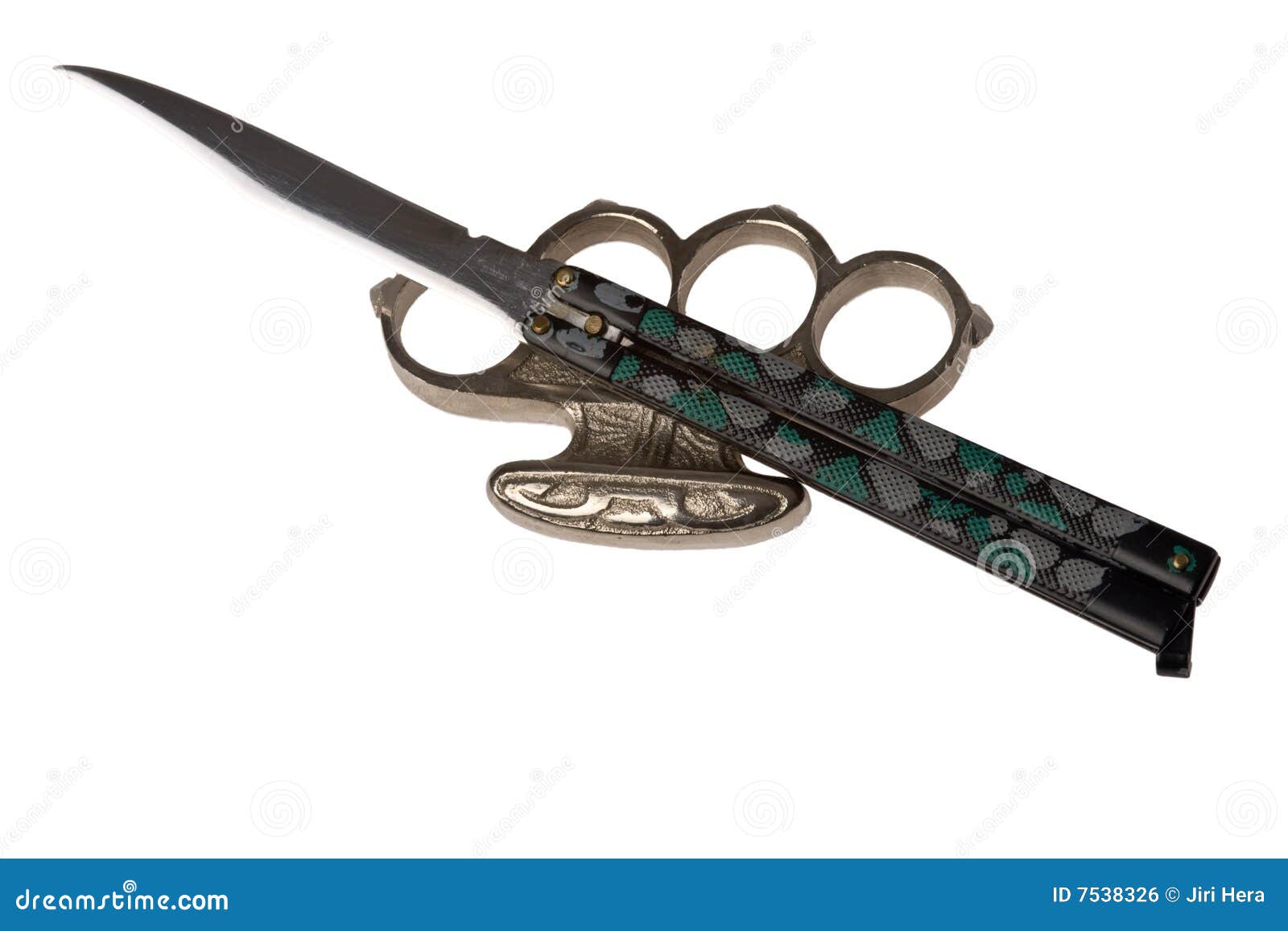 Brass knuckles and knife stock photo. Image of power, illegal 7538326