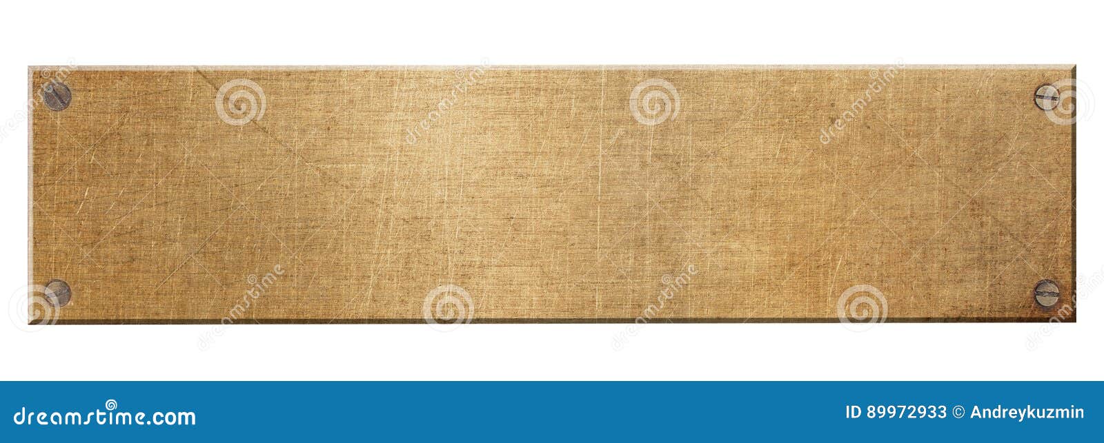 Brass metal plate isolated stock image. Image of bronze 89972933