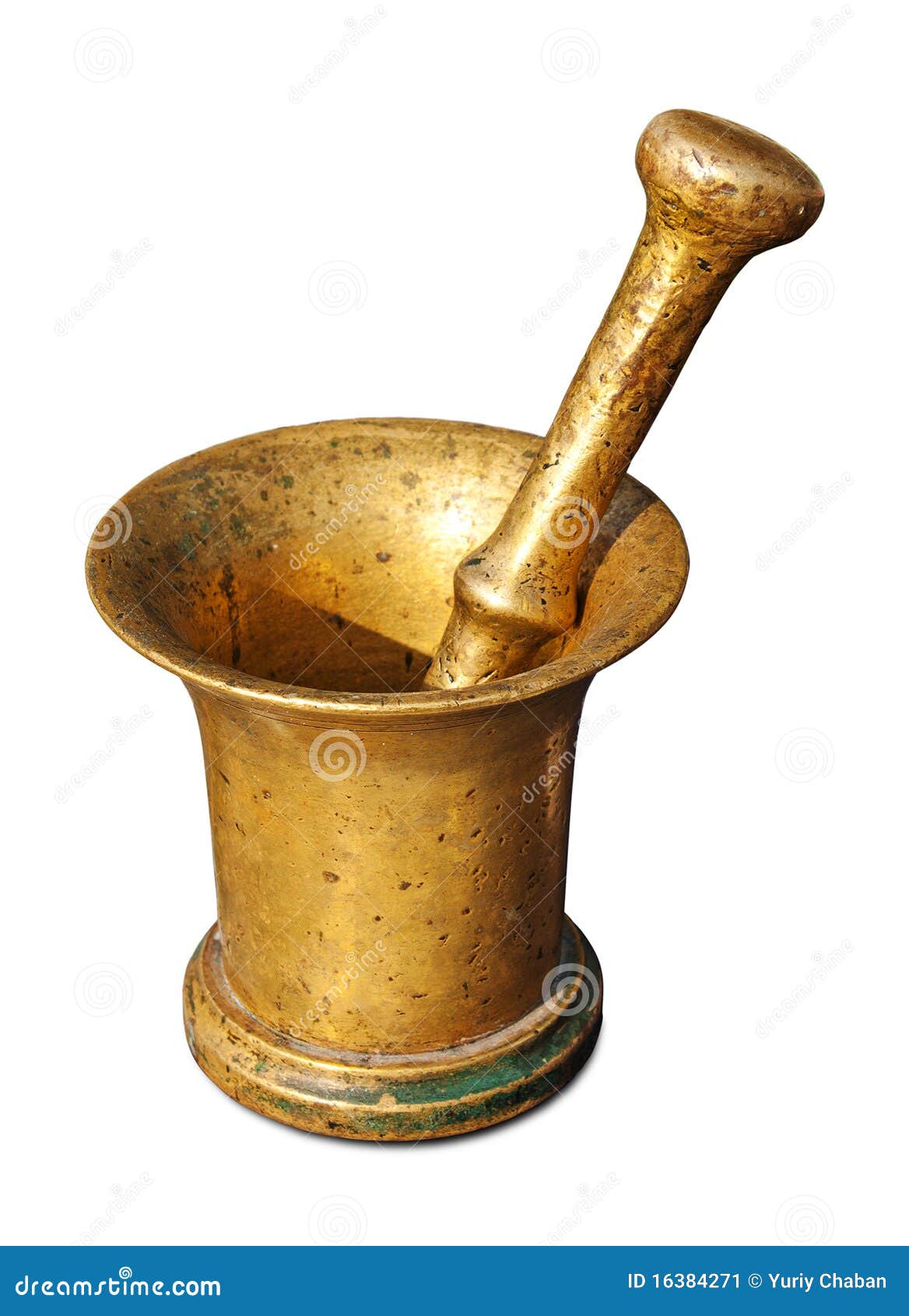 Brass Mortar and Pestle stock image. Image of brown, kitchen 16384271