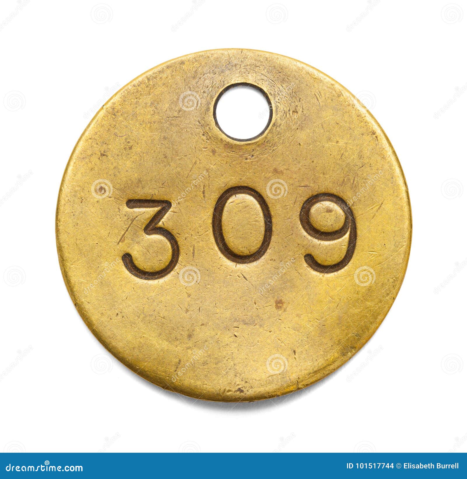 Round Brass Tag stock photo. Image of round, brass, numbered 101517744
