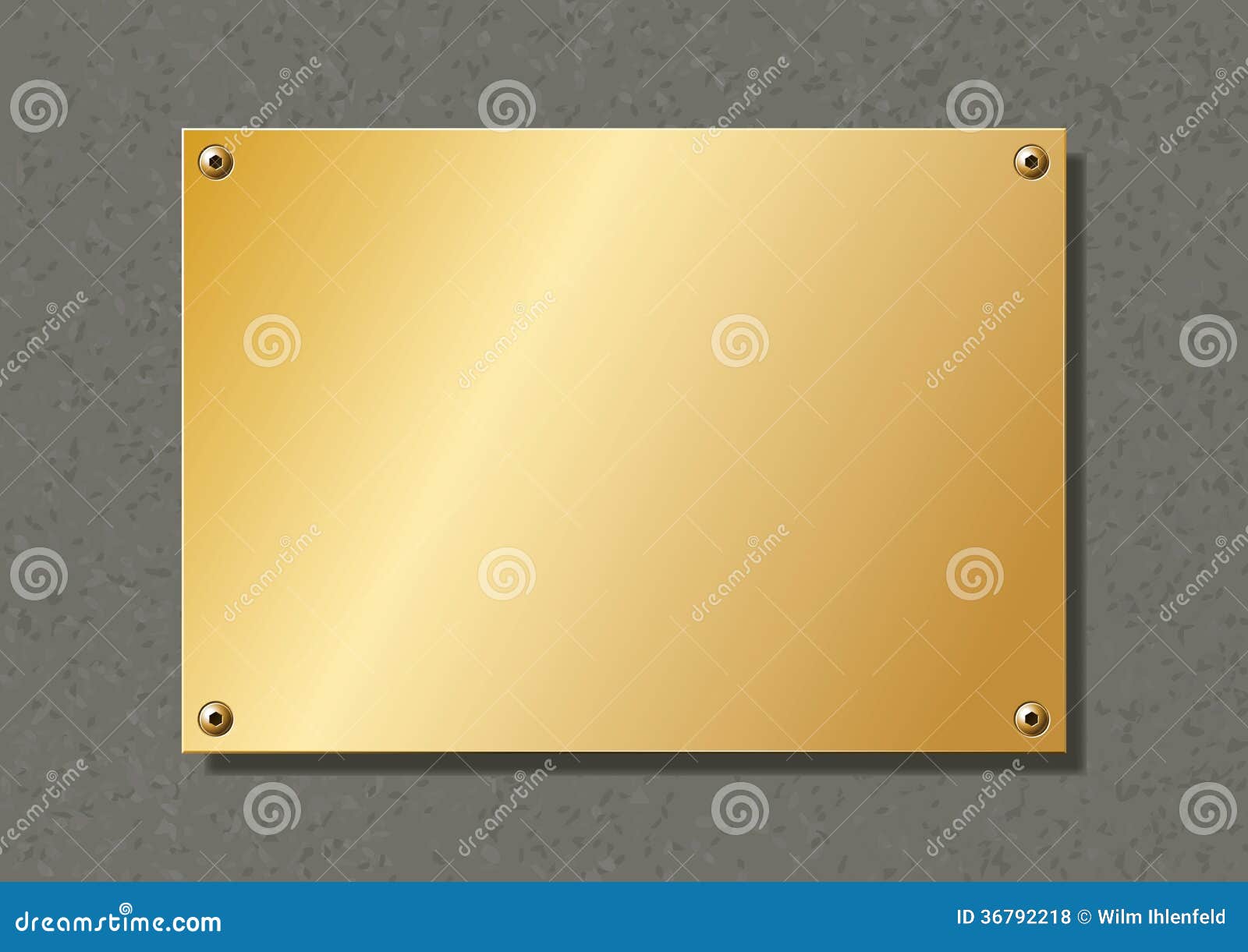Brass plate stock vector. Illustration of identification 36792218