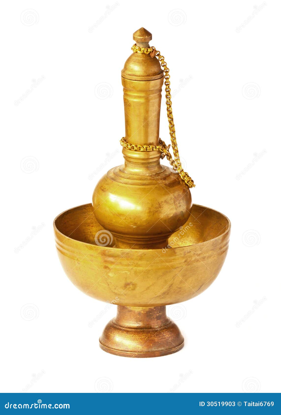 Brass Pour Ceremonial Water RoyaltyFree Stock Photography
