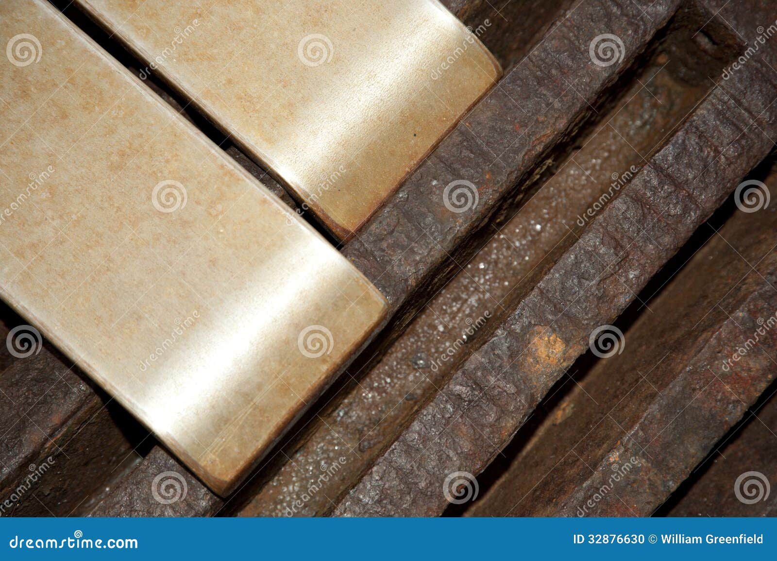 Brass and Rusty Steel stock photo. Image of pattern, textured 32876630