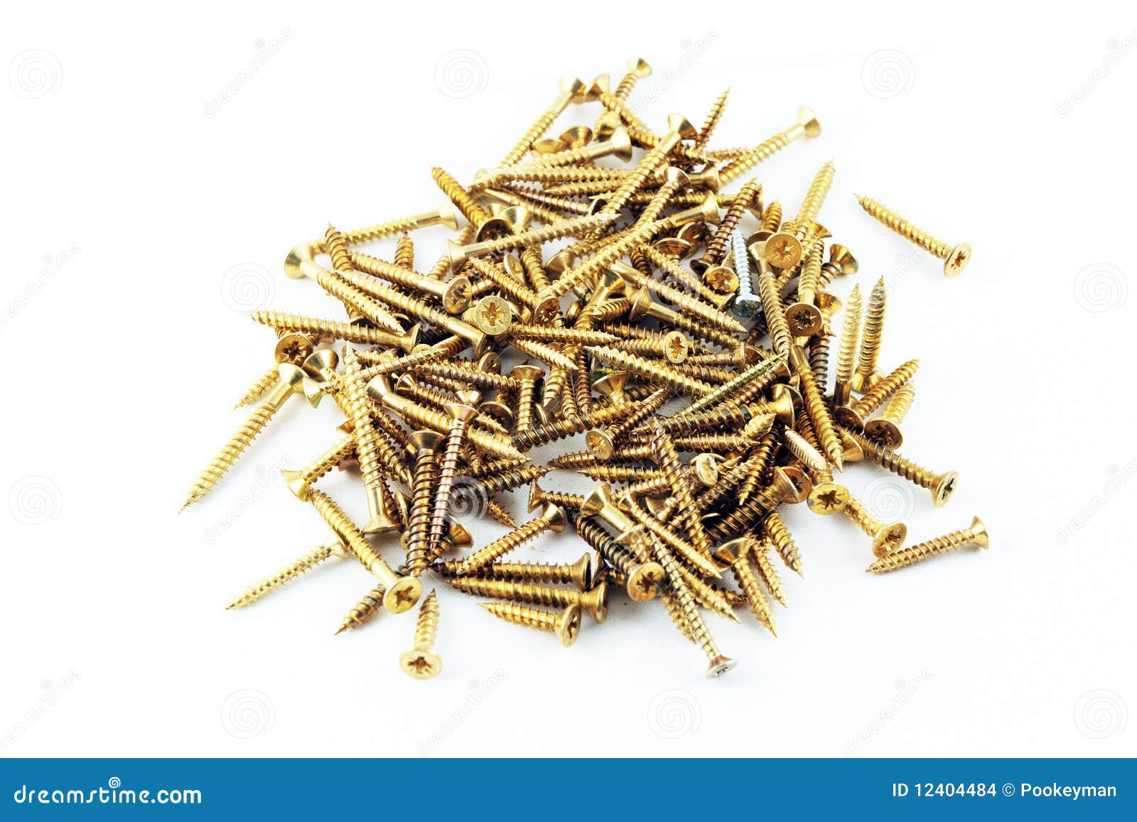 Brass Screws stock photo. Image of screws, white, together 12404484