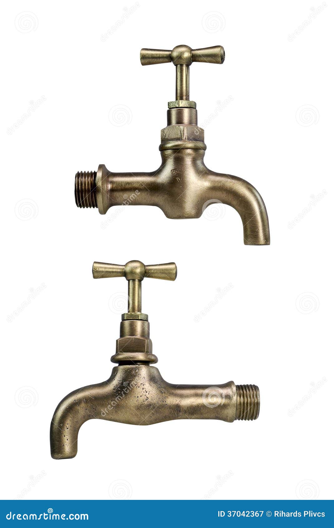 Brass Tap Isolated on White Stock Image Image of balance, object
