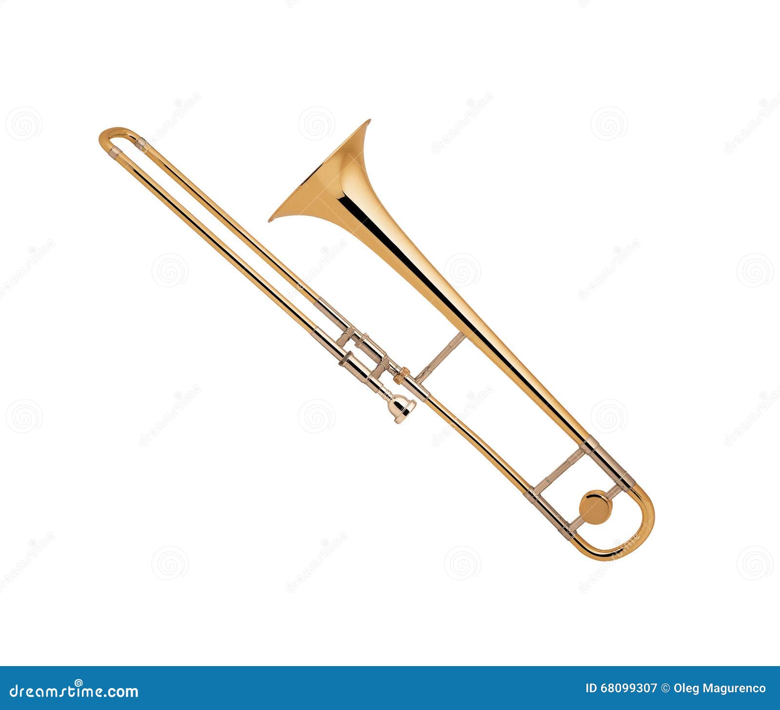 The brass trombone stock image. Image of concert, brass 68099307