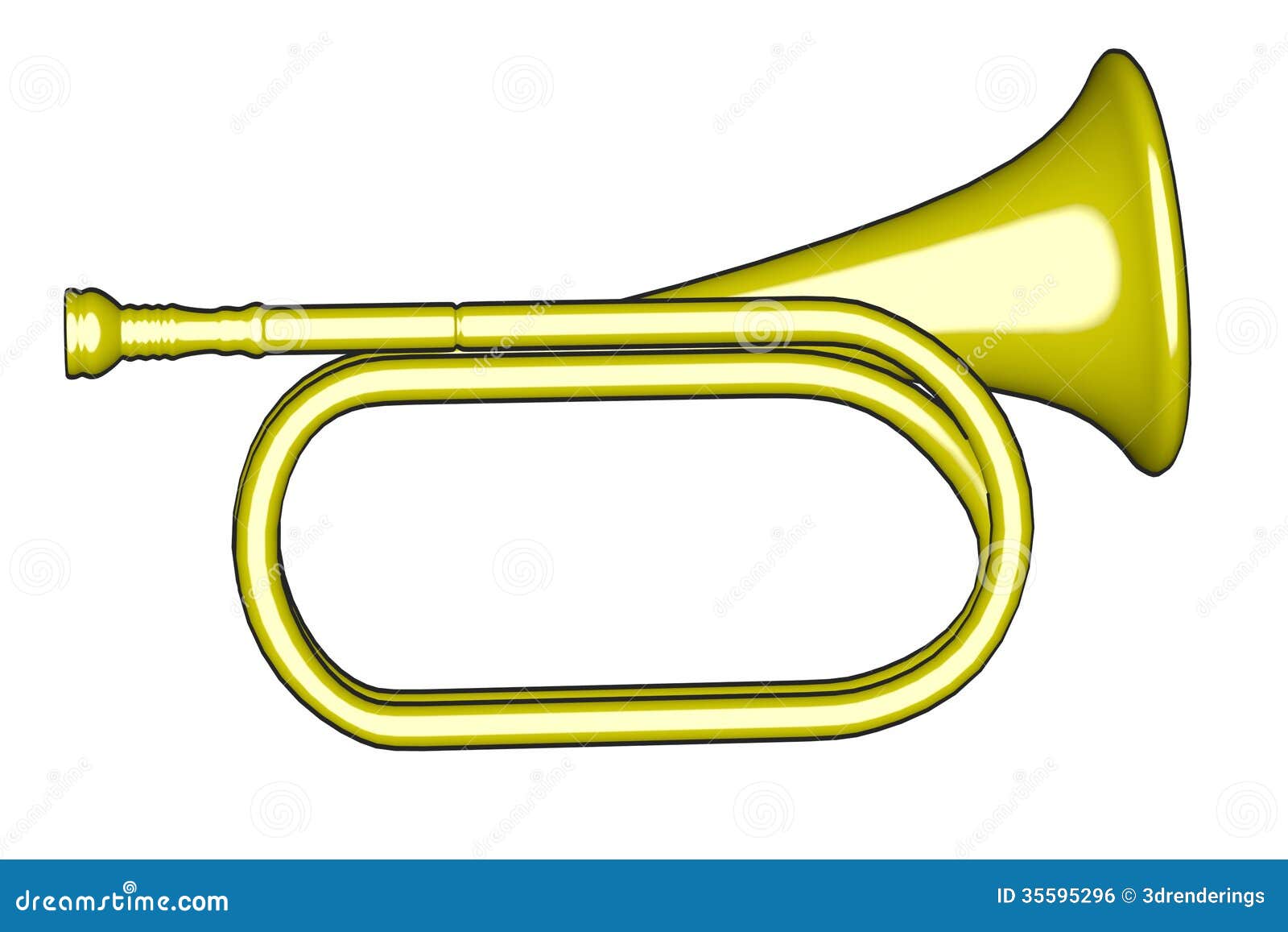 Brass trumpet stock illustration. Illustration of cartoon 35595296