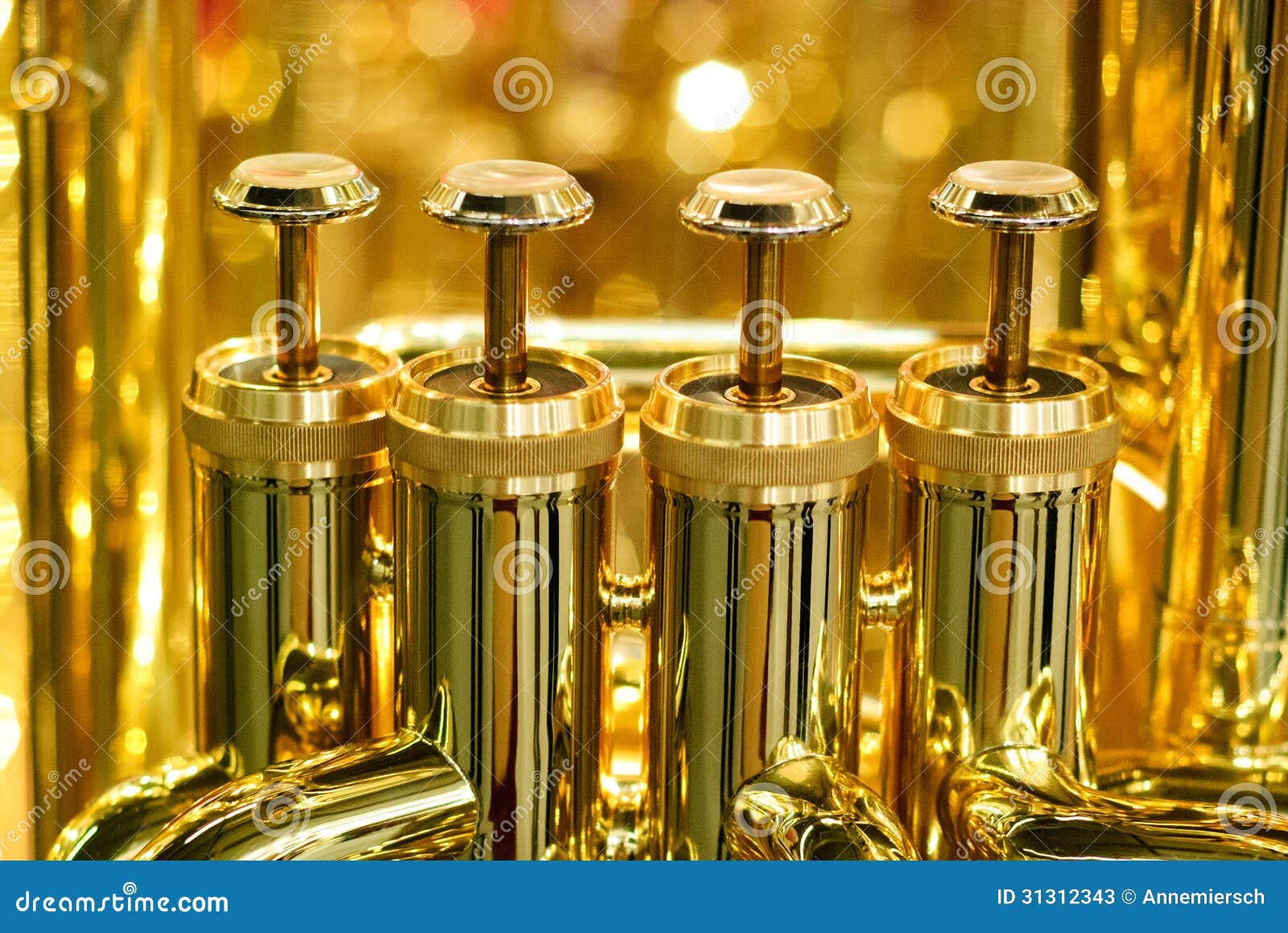 brass tuba detail