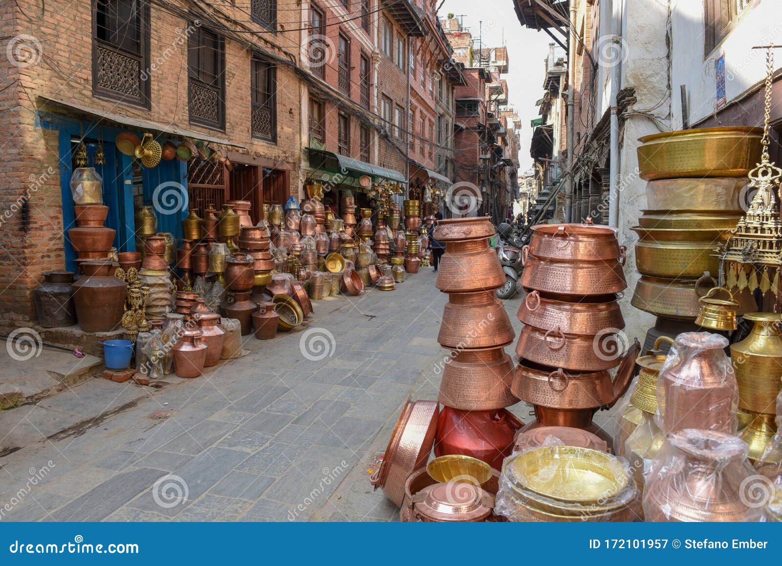 Brass Utensils Shop with Handicrafts and Souvenirs at Patan Near