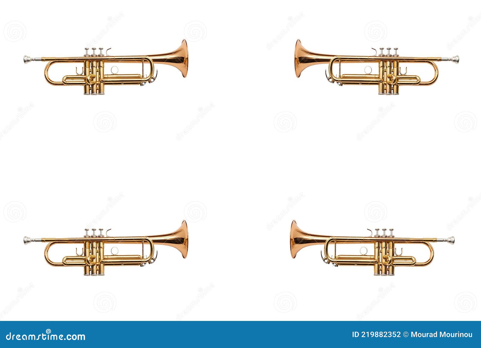 Brass Wind Orchestra Musical Instruments Vector Illustration