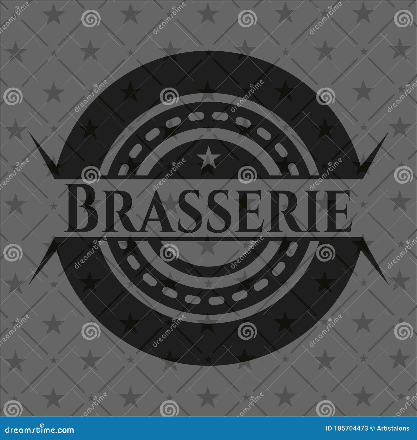 brasserie black emblem.  . detailed.  eps10