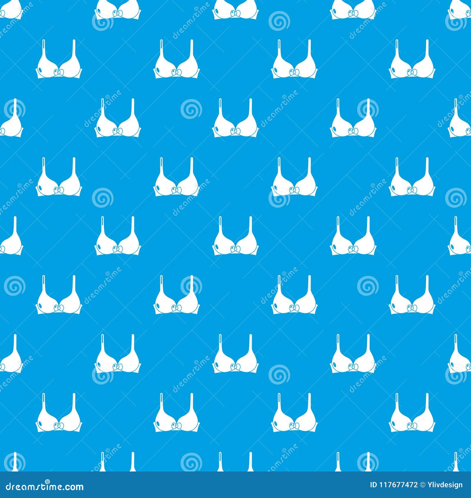 Brassiere Pattern Vector Seamless Blue Stock Vector Illustration of