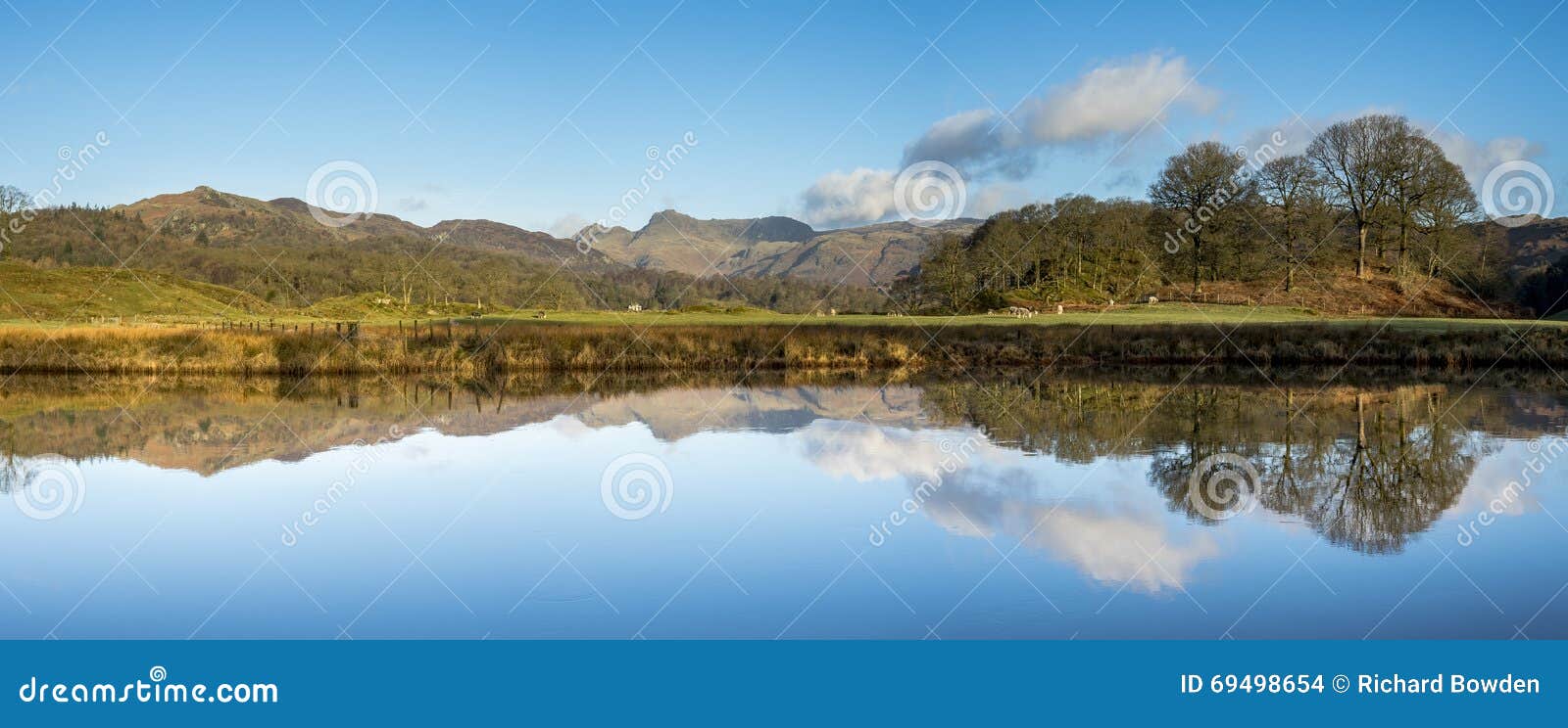 Brathy Reflections stock photo. Image of river, district - 69498654