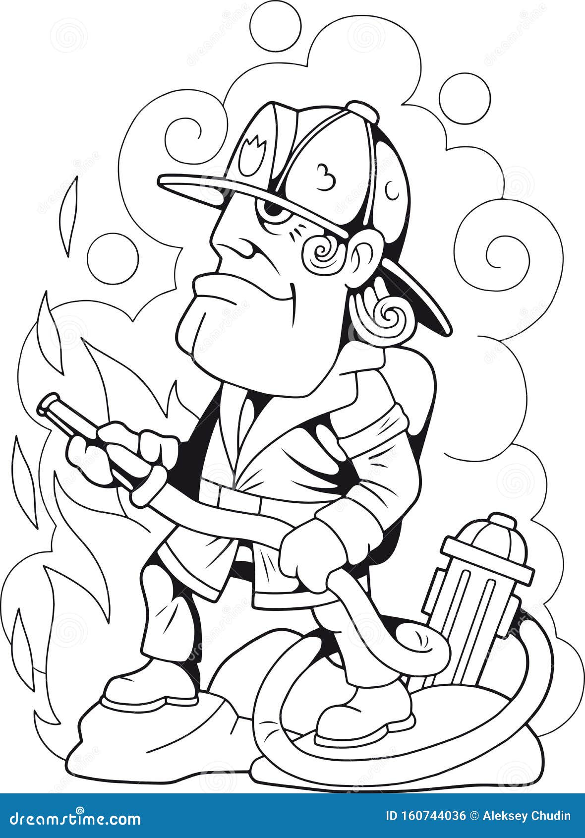 fire coloring page