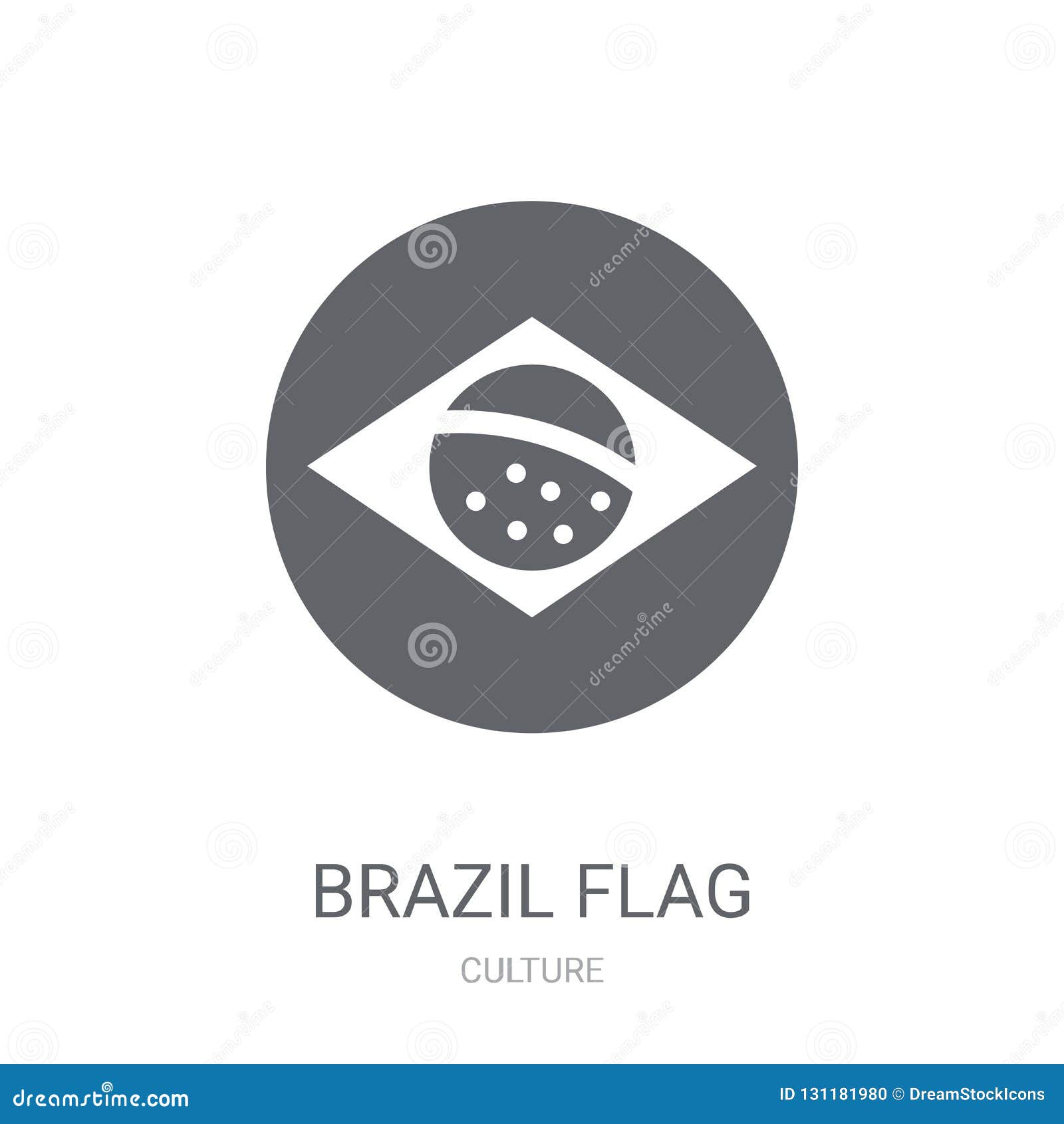 Brazil Flag Icon. Trendy Brazil Flag Logo Concept on White Background from  Culture Collection Stock Vector - Illustration of country, world: 131181980