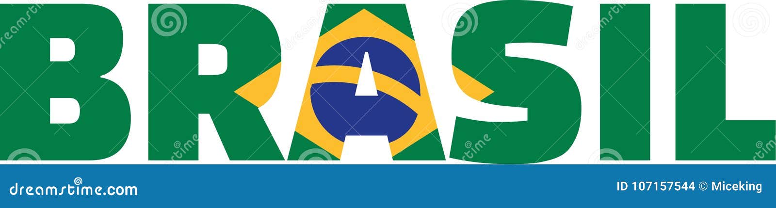 brazil flag word brasil