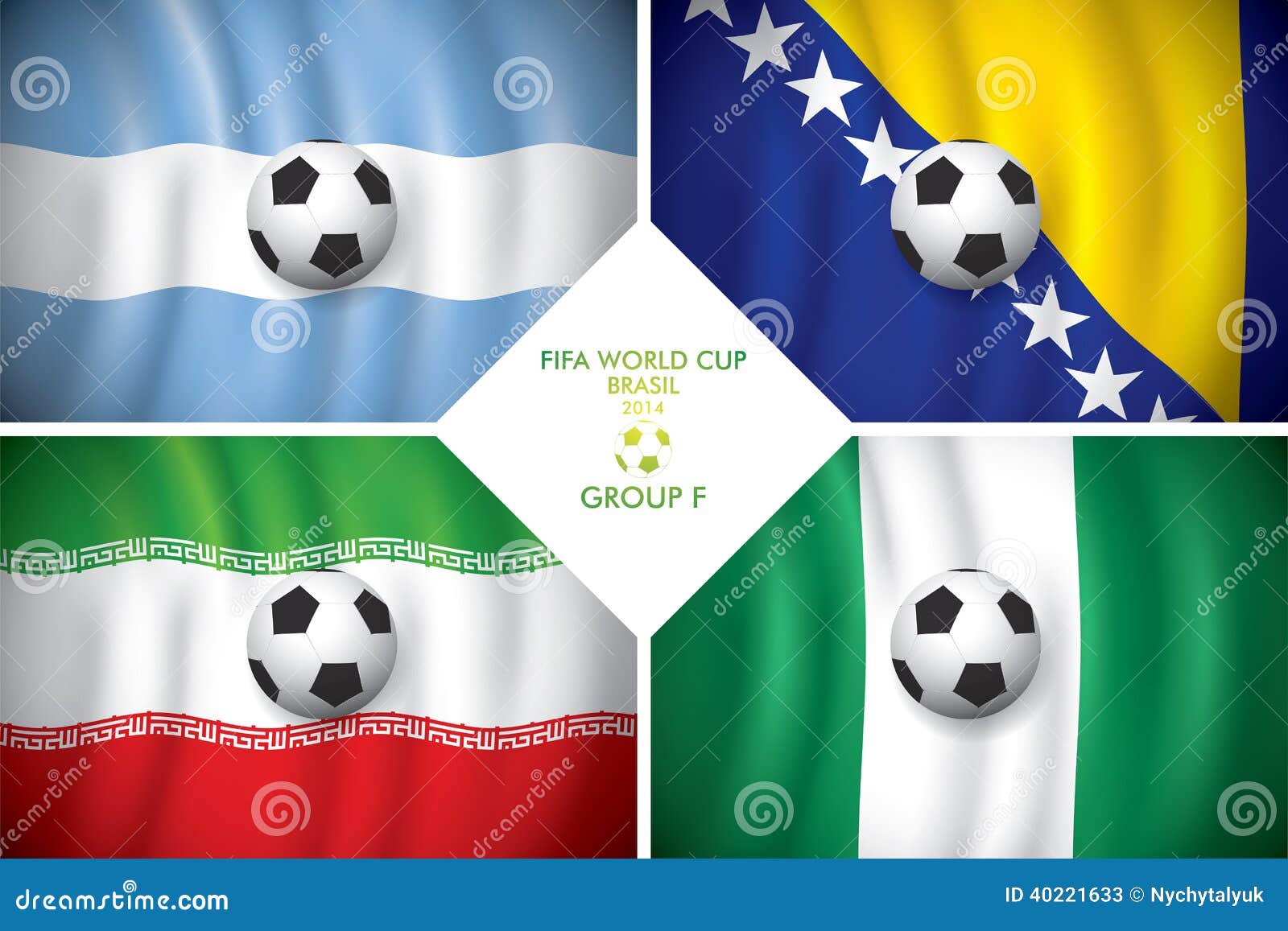 Brazil 2014 Group F. FIFA Word Cup. Editorial Stock Photo Illustration of country, football
