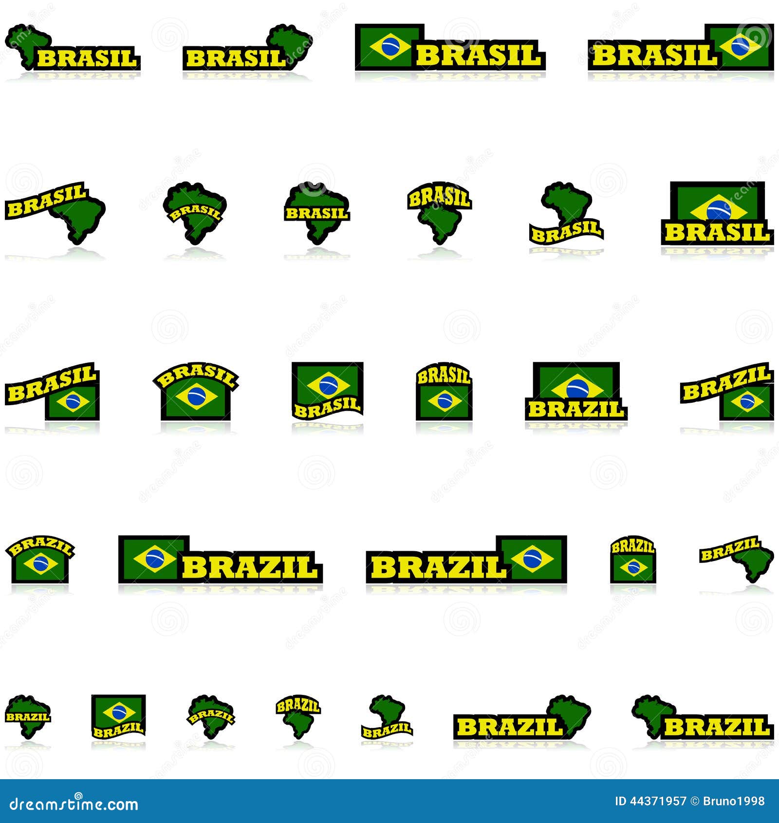 brazil infographic icons brazil infographic icons