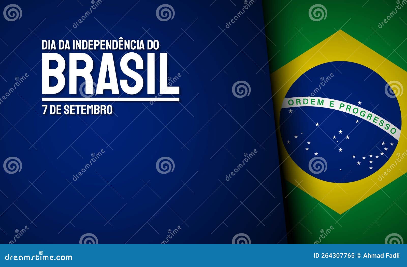 Brazil Independence Day Background Design Stock Vector