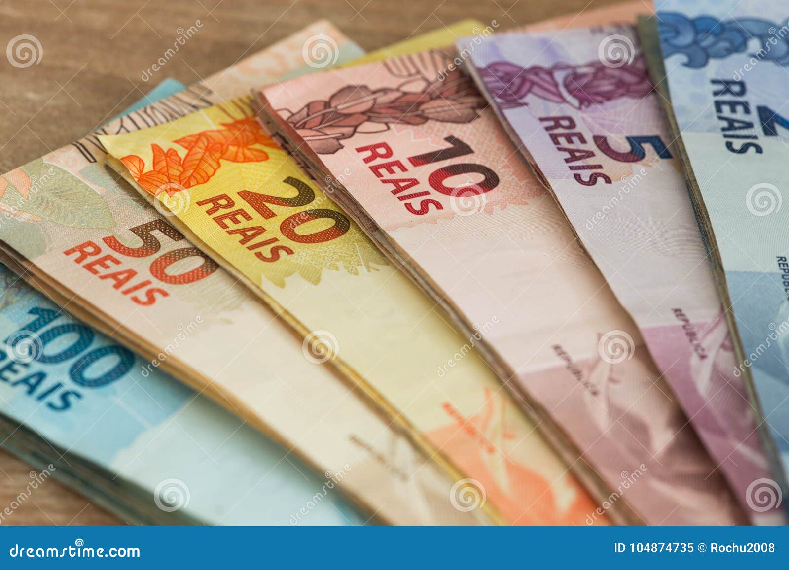 brazilian money reais, different nominal